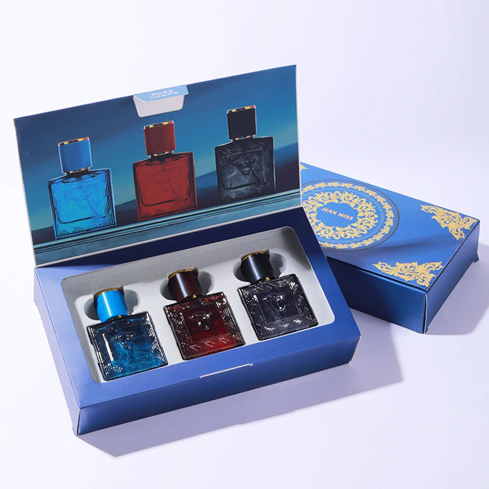 90ml Men Perfume Gift Box 3pcs Set Charming Man Colognes Lasting Fragrance Attracting Women Perfumes Hombres Originales