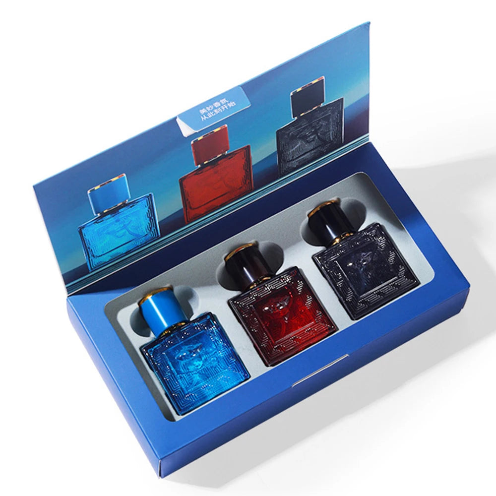 90ml Men Perfume Gift Box 3pcs Set Charming Man Colognes Lasting Fragrance Attracting Women Perfumes Hombres Originales