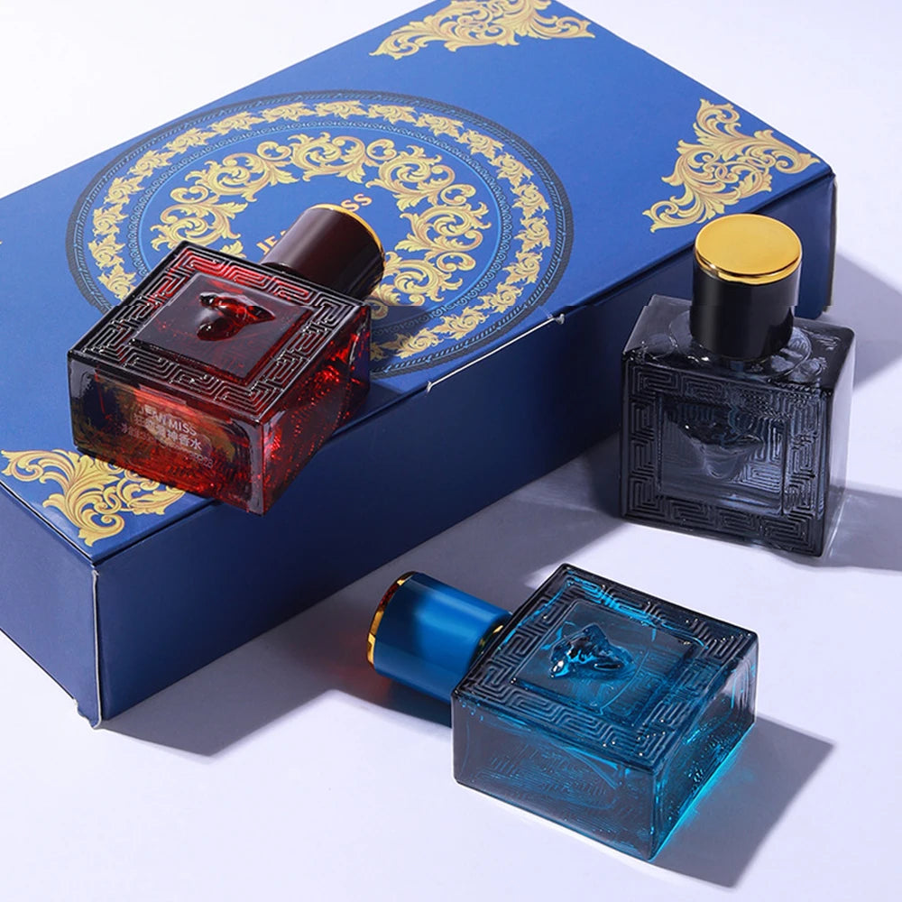 90ml Men Perfume Gift Box 3pcs Set Charming Man Colognes Lasting Fragrance Attracting Women Perfumes Hombres Originales