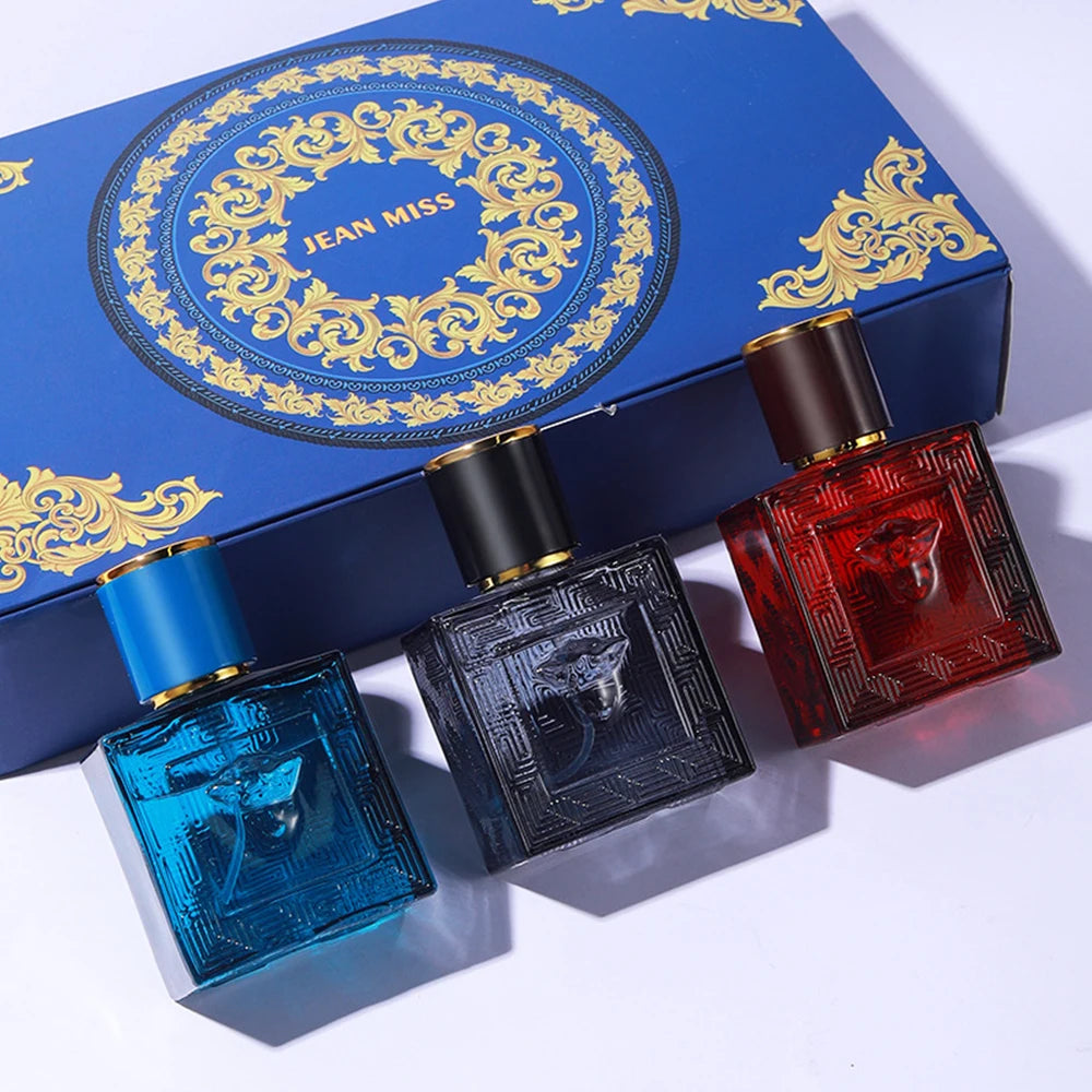 90ml Men Perfume Gift Box 3pcs Set Charming Man Colognes Lasting Fragrance Attracting Women Perfumes Hombres Originales