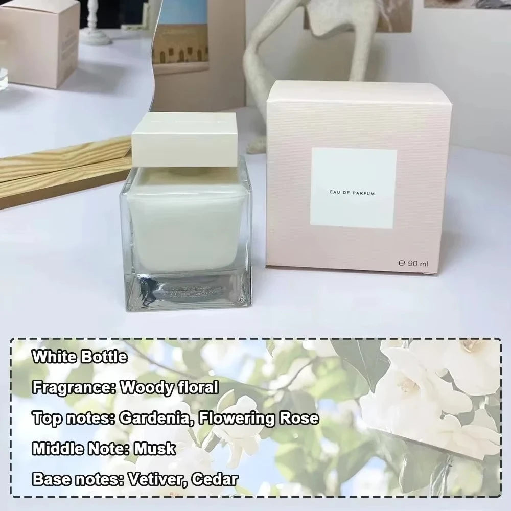 90ml Brand Women Perfume Long Lasting Woody Floral Eau de Parfum EDP Pure Musk Extract Women's Everyday Essential Perfume Gift